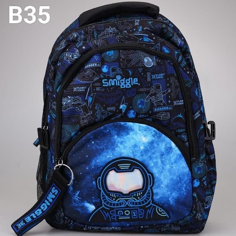 VIRAL Smiggle  Marvel space Black budz Dinosaur Astronaut tiger Backpack Tas Ransel SD SMP Anak Repl