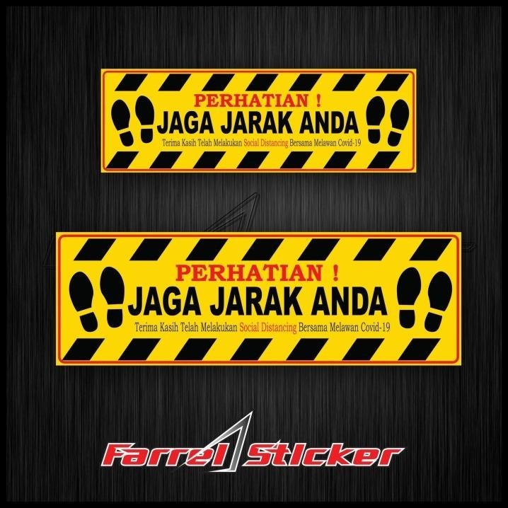

HOT DEAL STIKER JAGA JARAK STICKER SOCIAL DISTANCING !!!!!