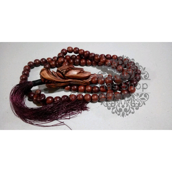 Promo Tasbih galih nagasari ukir kepala naga,tasbih kayu nagasari 8mm