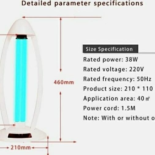 Lampu Uv Steril Ruangan Sterilizer Disinfection Uv Light Anti Covid