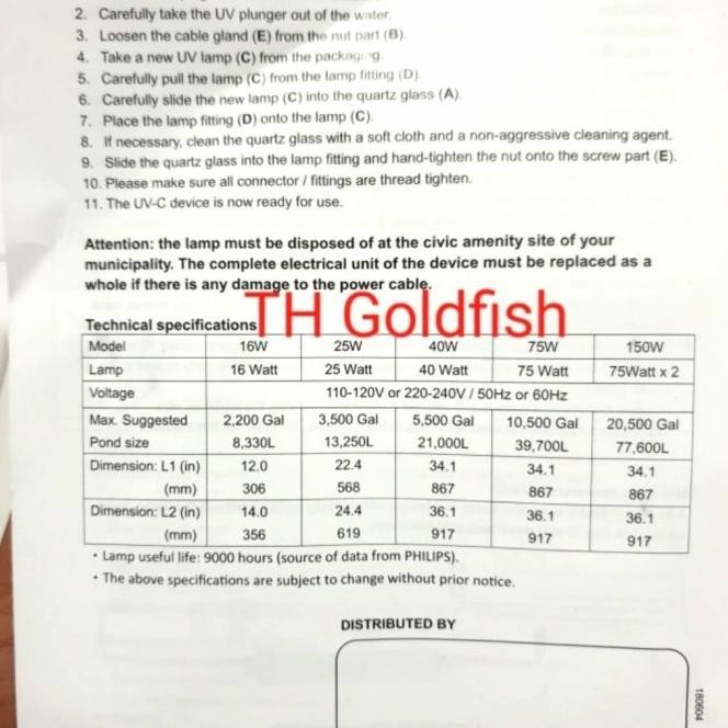 Lampu Uv Celup Matala 75 Watt