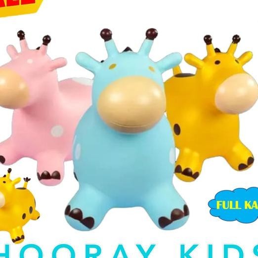 Mainan Kuda Kudaan Jumping Animal Karet Tebal Musik Besar Edukasi Anak