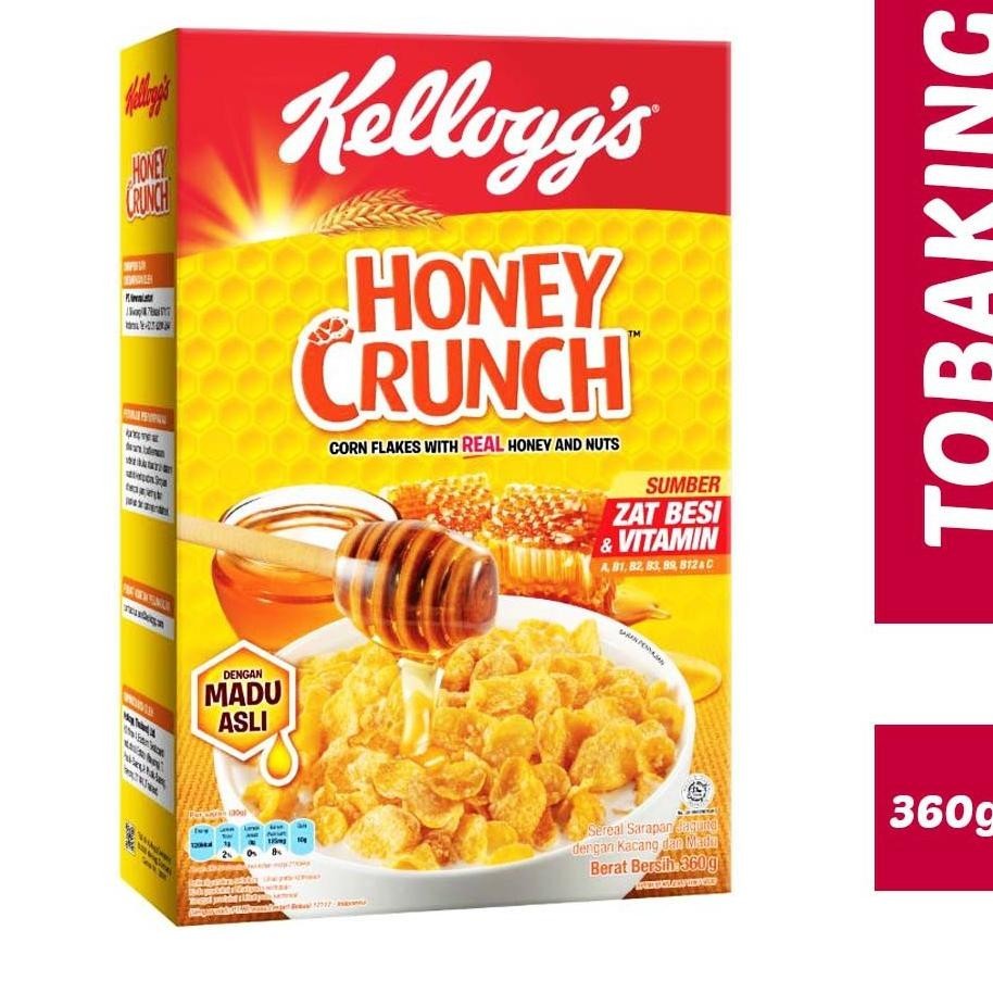 

Kellogg'S Honey Crunch Corn Flakes Kelloggs Sereal Sarapan 360Gr