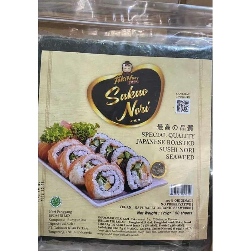 

Sakao N Sushi N 50 Lembar Halal Mui - Seaweed Rumput Laut