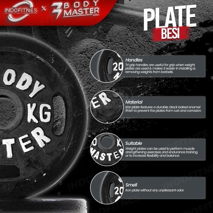 BODYMASTER [2,5KG] Plate Dumbell Besi Beban Barbell Dambel Dumbel