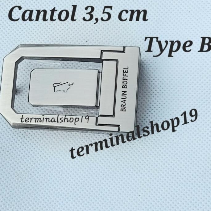 Kepala Gesper Kulit Pria Cantol 3.5Cm Premium