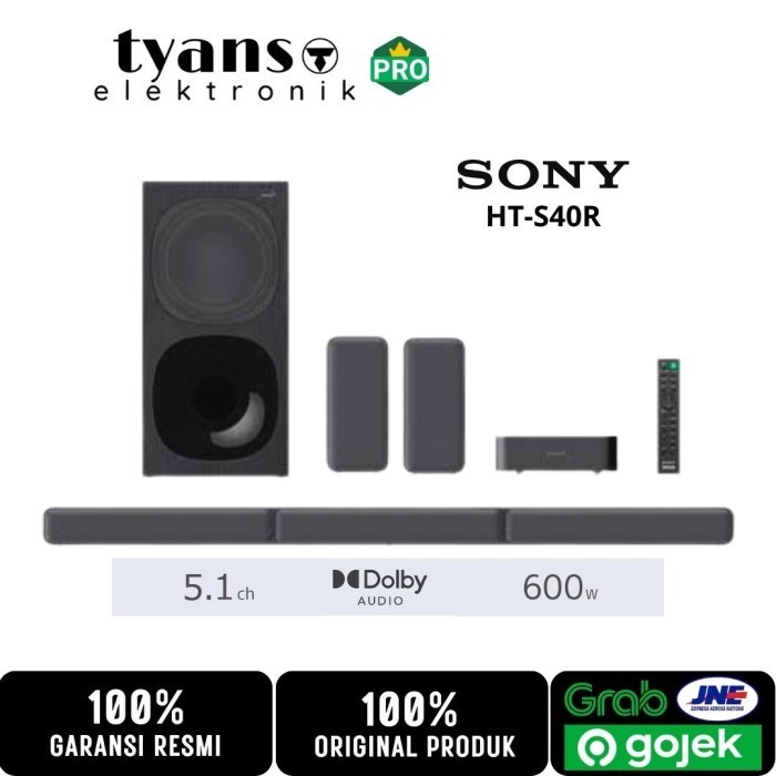 {SyaneShop} Sony soundbar  HT-S40R 5.1 Home Cinema wireless rear surround HTS40R Berkualitas