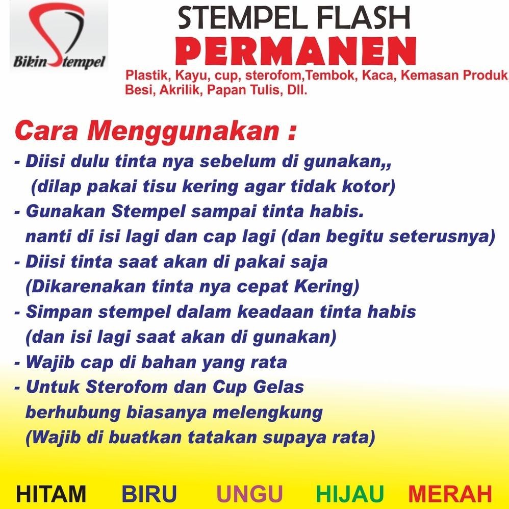 

Terlaris Stempel Flash Permanen Custom Stempel Plastik / Stempel Otomatis Free Tinta Refil Termurah