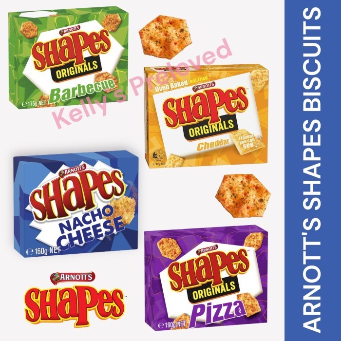 TERUJI ARNOTT'S SHAPES BAKED SNACK CRACKERS BISCUIT ARNOTTS AUSTRALIA