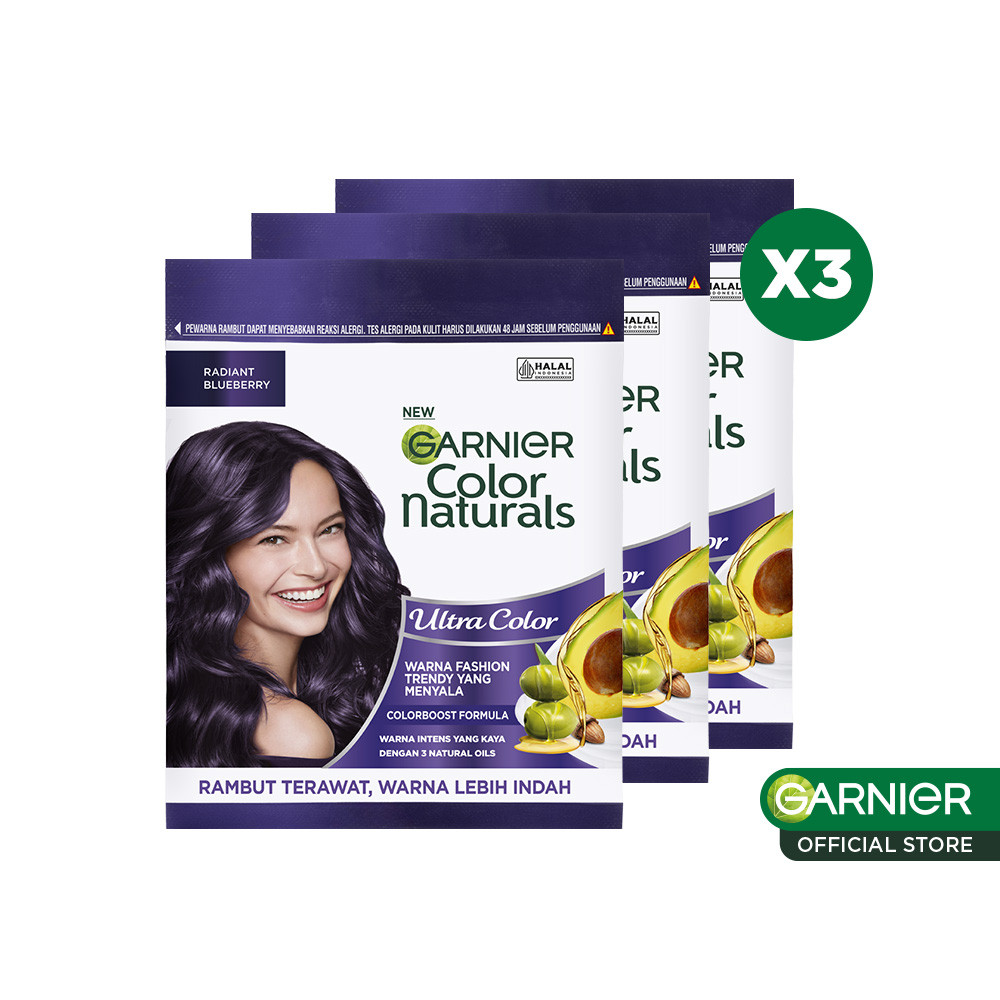 [Pack of 3] Garnier Color Naturals Hair Color - Pastel Color - Pewarna Rambut | Cat Rambut - Radiant