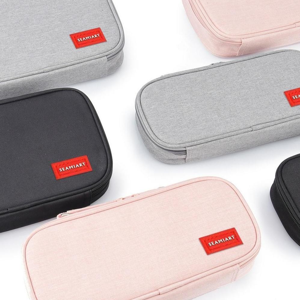 

Super Sale Seamiart Big Capacity Zipper Pencil Case Multifunction Double Layer Pen Bag Tas Pensil Kantong Pen Aq-54