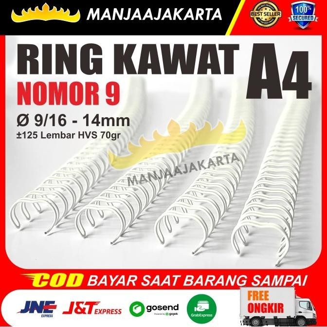 

SPIRAL KAWAT 9/16PUTIH NO 9 A4 RING KAWAT JILID BUKU AGENDA MURAH