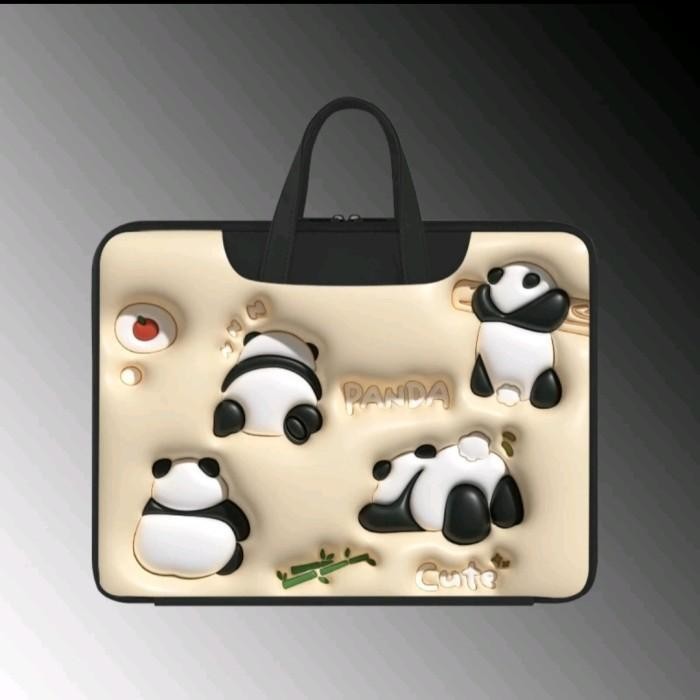 TAS LAPTOP JINJING WANITA GAMBAR 3D KARAKTER LUCU