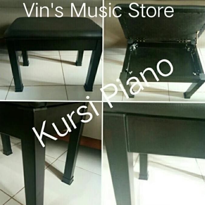 Kursi Bangku Piano Dengan Laci Dan Kaki Besi Busa Empuk Kuat