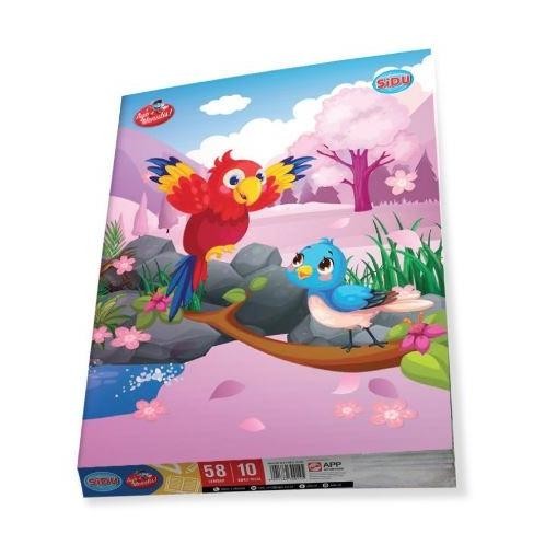 

100% Buku Tulis Sidu 58 Lembar / Buku Tulis Bergaris [Pack-10 Pcs]