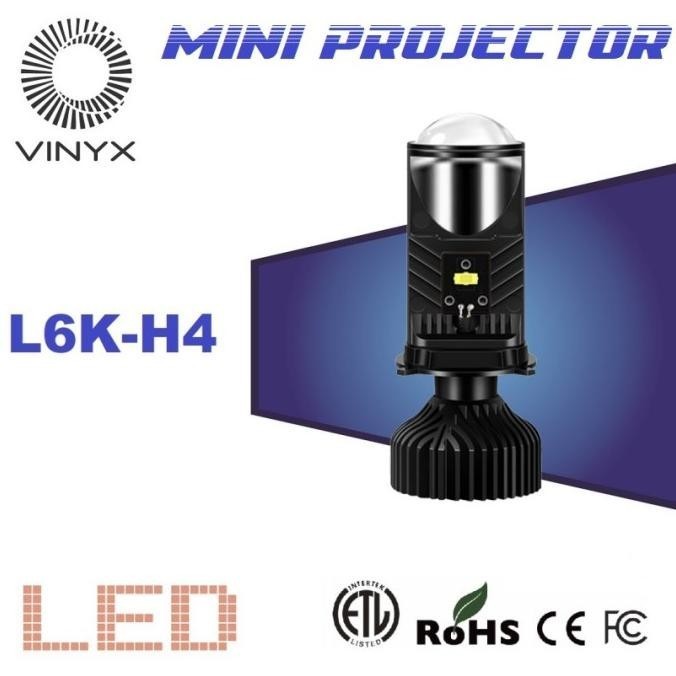 LAMPU LED PROJIE H4 MINI PROJECTOR VINYX L6K H4 MOTOR MOBIL Y9 Y6 SBY TERBARU