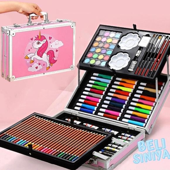 

CRAYON SET 145 PCS SET LUKIS/ ALAT GAMBAR / WATER COLOUR / KID DRAW CRAYON SET ANAK LENGKAP HALUS NYAMAN BAGUS BERKUALITAS BRAND OFFICIAL TERLARIS TERBARU TERMURAH UNIK COD