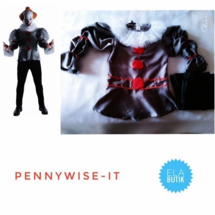 Kostum Pennywise/Kostum Badut Anak/Kostum Halloween