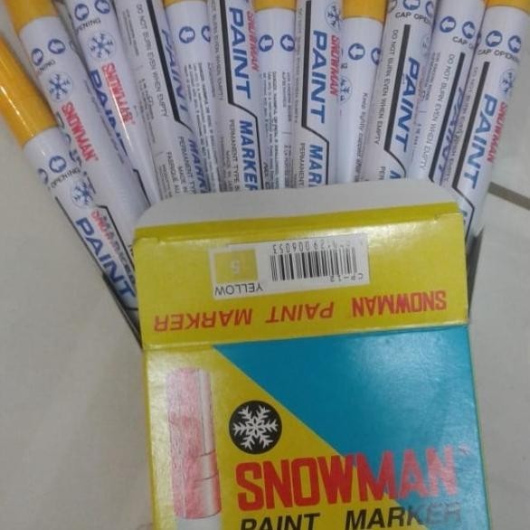 

Spidol Permanent Paint Marker Snowman Yelow Isi(12)