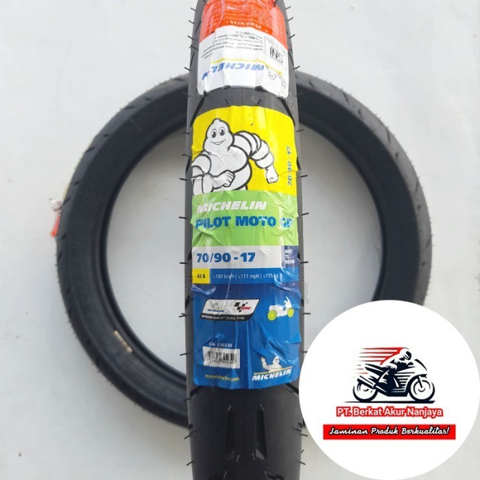 Michelin Pilot Moto GP 70/90-17 tubeless Ban Motor Bebek BONUS Pentil