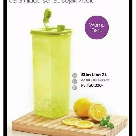 Botol Tempat Air Num Tupperware Slimeline 2 Liter 2L
