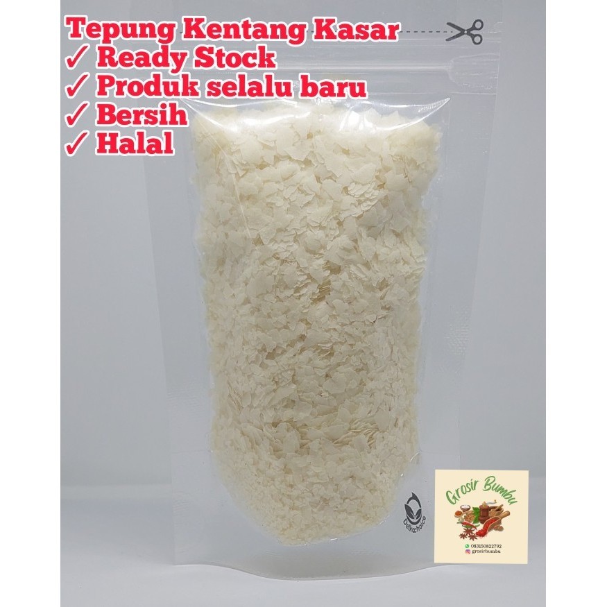 

Terbaru Long Potato / Tepung Kentang Kasar / Potato Flake 1Kg Terlaris Promo Ready Stok