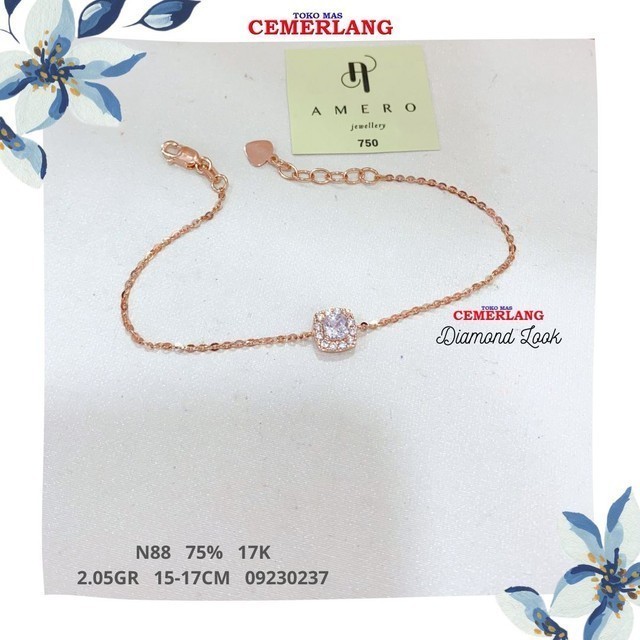 GELANG AMERO FASHION 750 17K 15-17CM 2.05 09230237