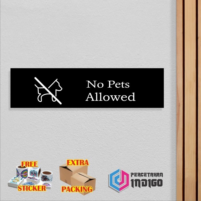 

Promo Papan tanda akrilik sign board No Pets Allowed Elegan