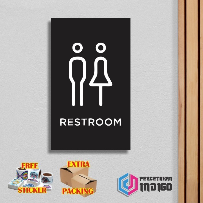 

Terlaris Papan tanda sign board akrilik 15cmx25cm Rest Room Keren