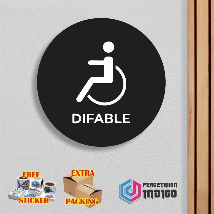 

Grosir Papan tanda sign board Bulat Difable Elegan