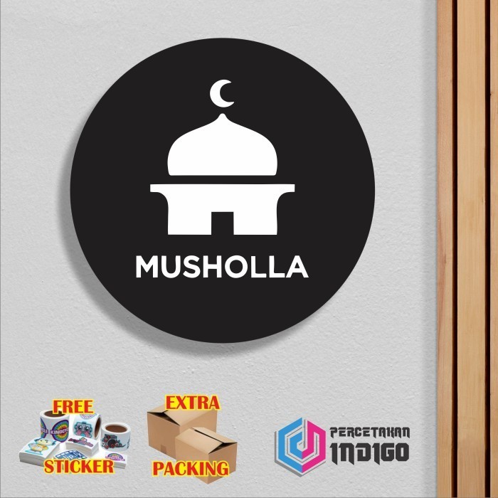 

Murah Papan tanda sign board Bulat Musholla logo Elegan