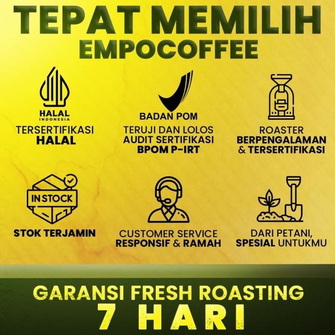 

Kopi Robusta Aceh Gayo Sumatra Coffee Roast Bean Espresso Coffe 500 Gr