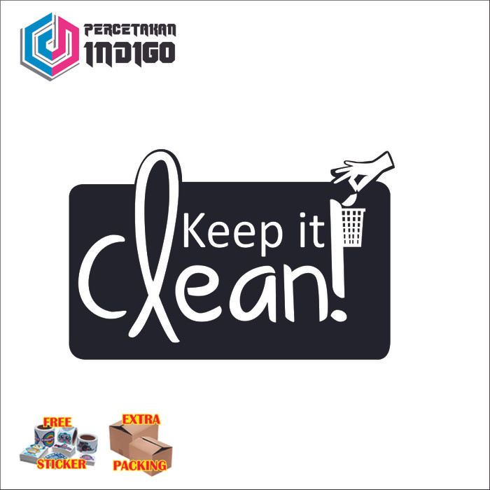 

Promo sign papan akrilik acrylic keep it clean Keren