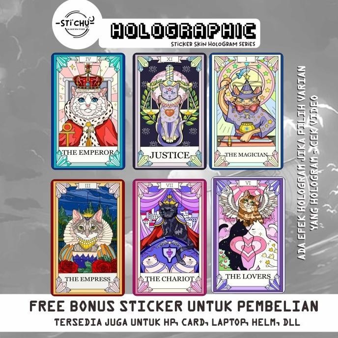 

Sticker Kartu Atm Skin Card KARTU TAROT Cat geto card flazz emoney dll Evvarisk