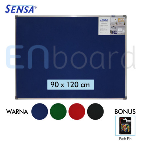 

Softboard / Pin Board / Cork Board / Papan Pengumuman / Mading Gantung Bludru Sensa 90 x 120 cm