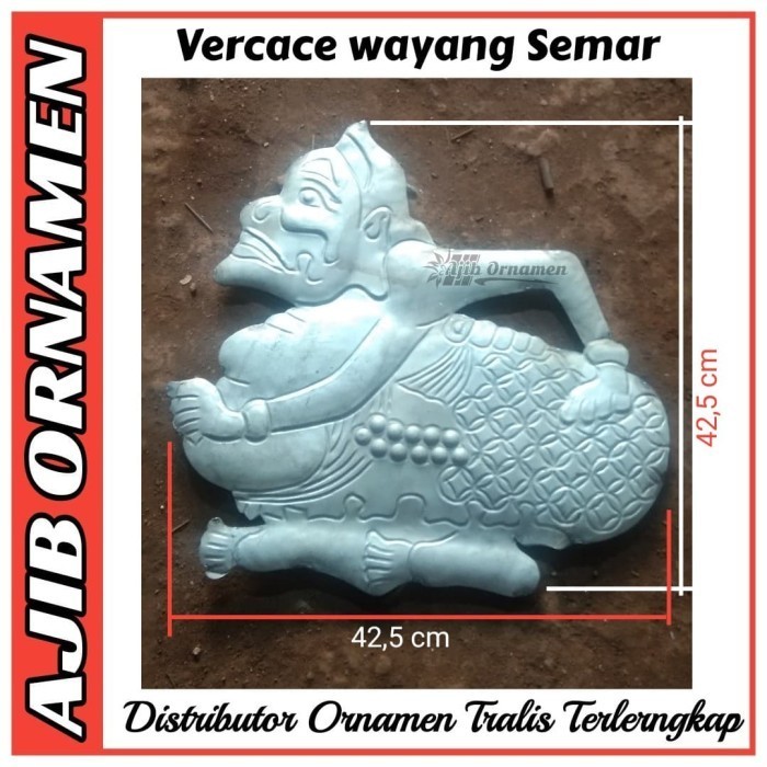 ornamen pagar besi tempa wayang semar besi plat