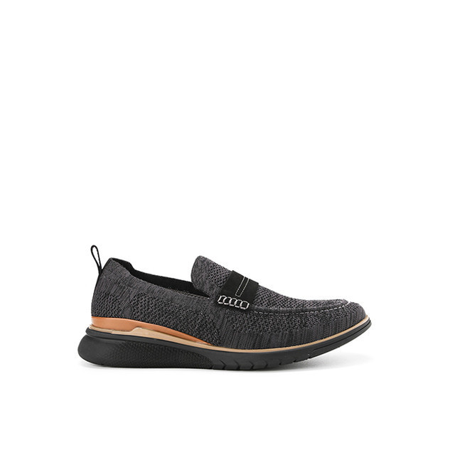 Hush Puppies Sneakers Pria Advance Knit Loafer Bold Black Knit