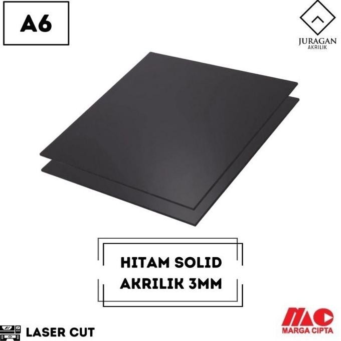 

READY Akrilik Hitam Solid A6 3mm Marga Cipta