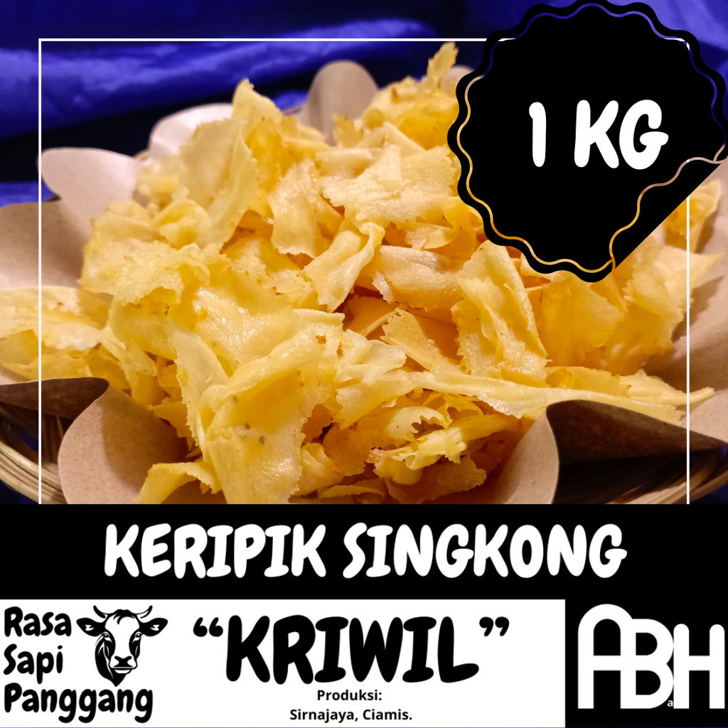 

ABaH Keripik Singkong Kriwil Rasa Sapi Panggang 1000gr