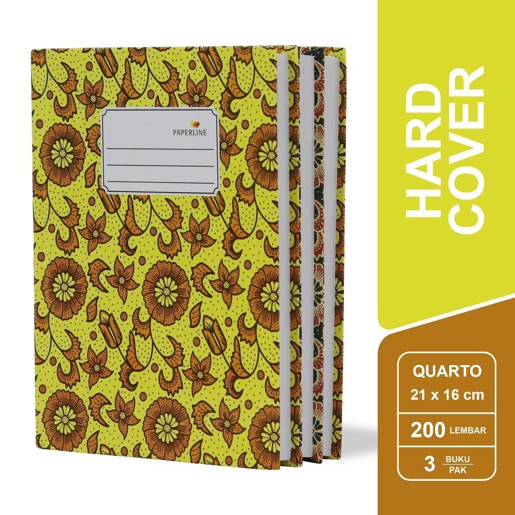 

[Pelangi Stationery] Paperline Hard Cover 21 X 16 Cm (200 Q) - PPL HC 200 Q