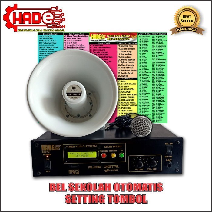 Bel Sekolah Otomatis 1 Set Lengkap