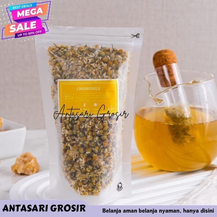 

CHAMOMILE FLOWER TEA TEH BUNGA FLOWER TISANE PREMIUM 250 GR KUALITAS PRODUK TERBAIK!