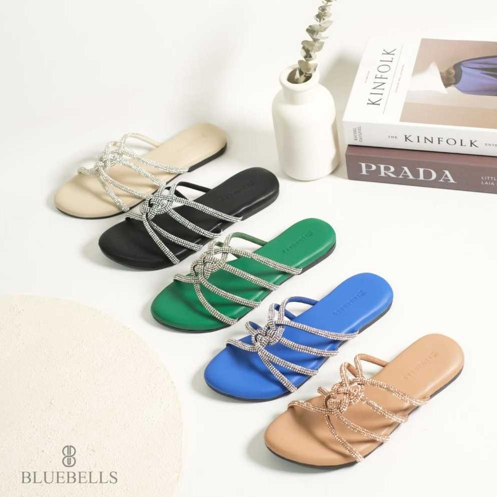 Sandal Flat Wanita Bluebells Ardith Sendal Beads Elegan Tersedia Size 3644 Sandal Wanita Kekinian