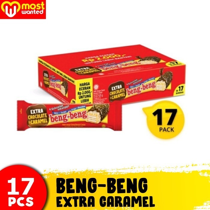 

STOK TERBATAS Beng Beng Extra Caramel 1 box isi 17 Pcs - Promo