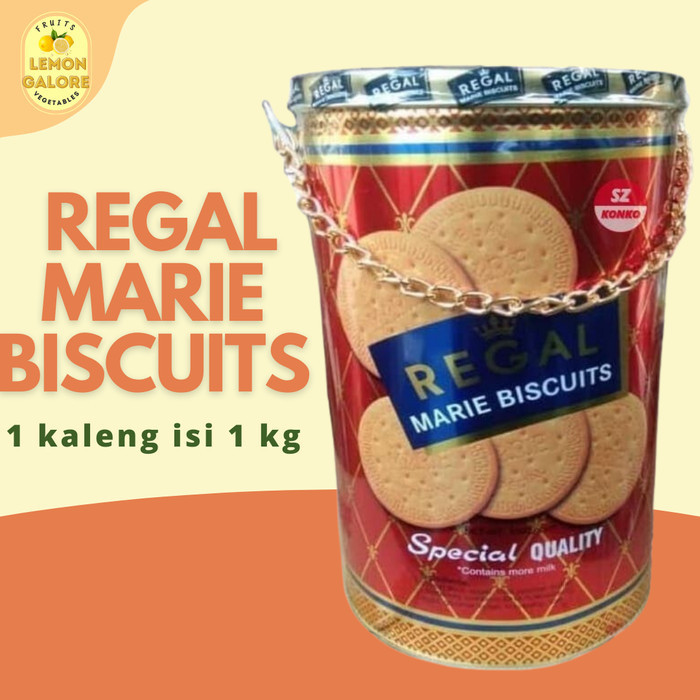 

EKSLUSIF Regal Marie Biskuit Kaleng 1 KG / Basket Biscuits Marie Regal