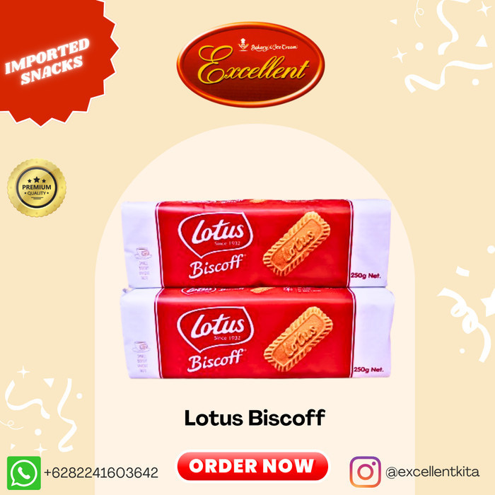 

GRATIS ONGKIR lotus biscoff biscuit 250gr