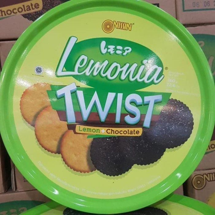 BOOM SALE Nissin Lemonia Twist 360gr-Nissin Lemonia Kaleng-Biskuit Kaleng-Grosir