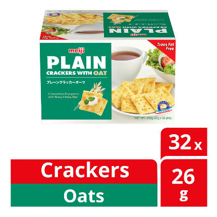 

PROMO SPECIAL Meiji Plain Crackers Oats 32 x 26g