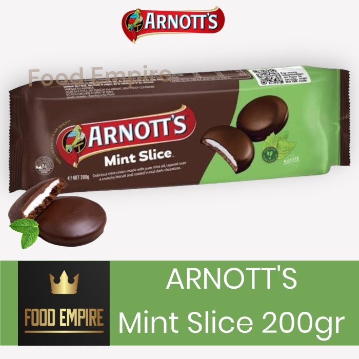 

TERLENGKAP ARNOTTS Mint Slice 200gr Biscuit Chocolate Arnott's Australia