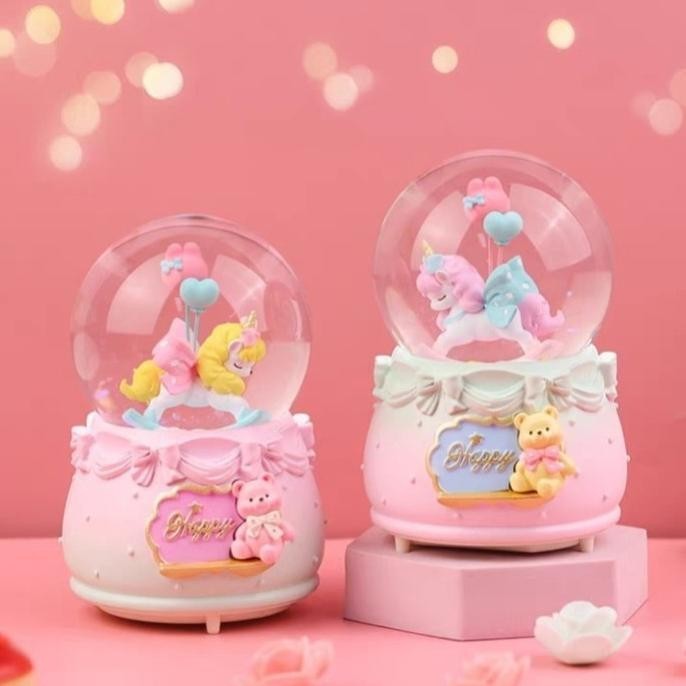 Snowball / Kotak Musik / Waterball / Bola Kristal / Bola Kaca Unicorn